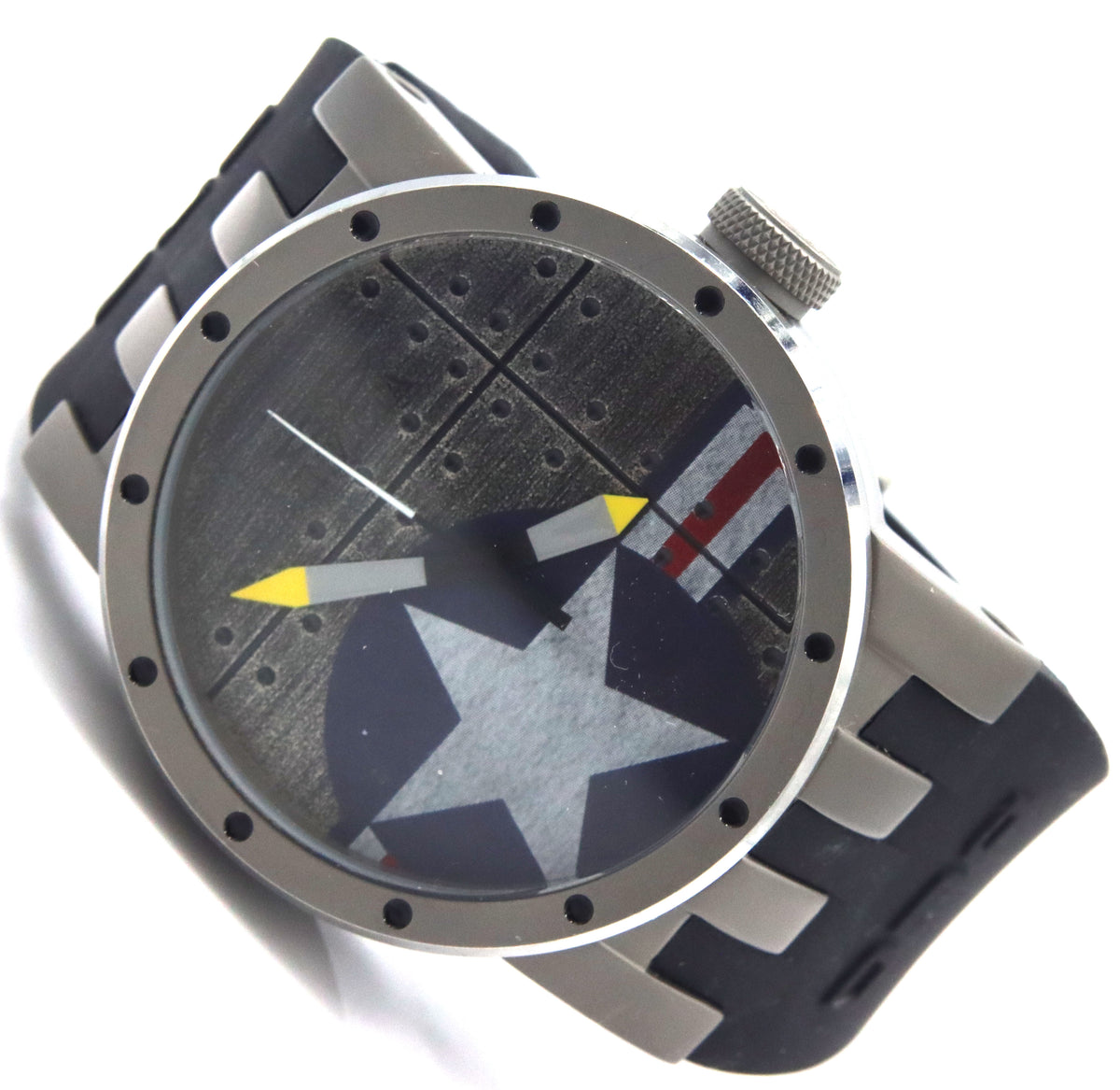 Invicta DNA Bomber silver tone dial watch