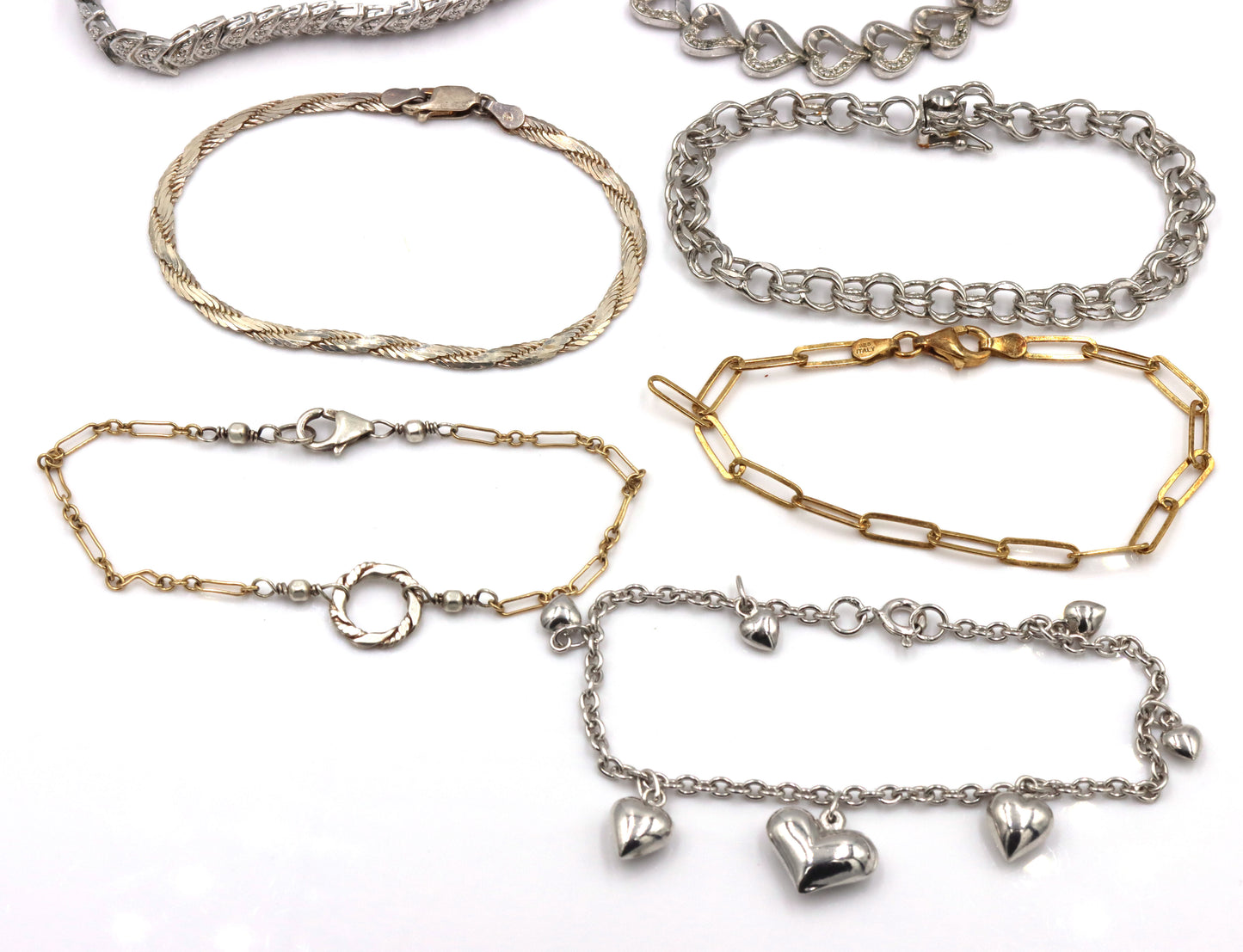 Vintage 925 sterling silver lot of 7 bracelets