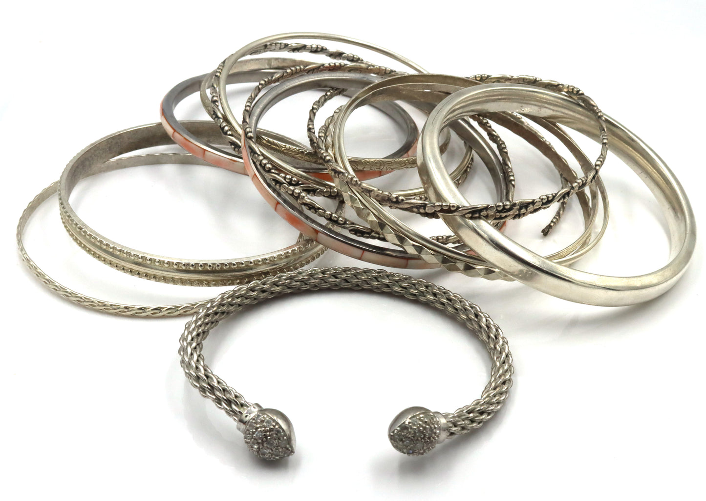 925 Sterling Silver Bangle Lot