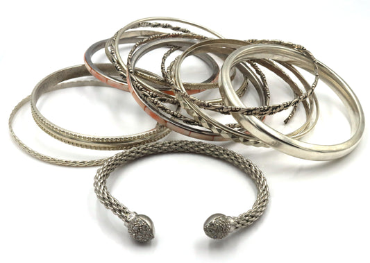 925 Sterling Silver Bangle Lot