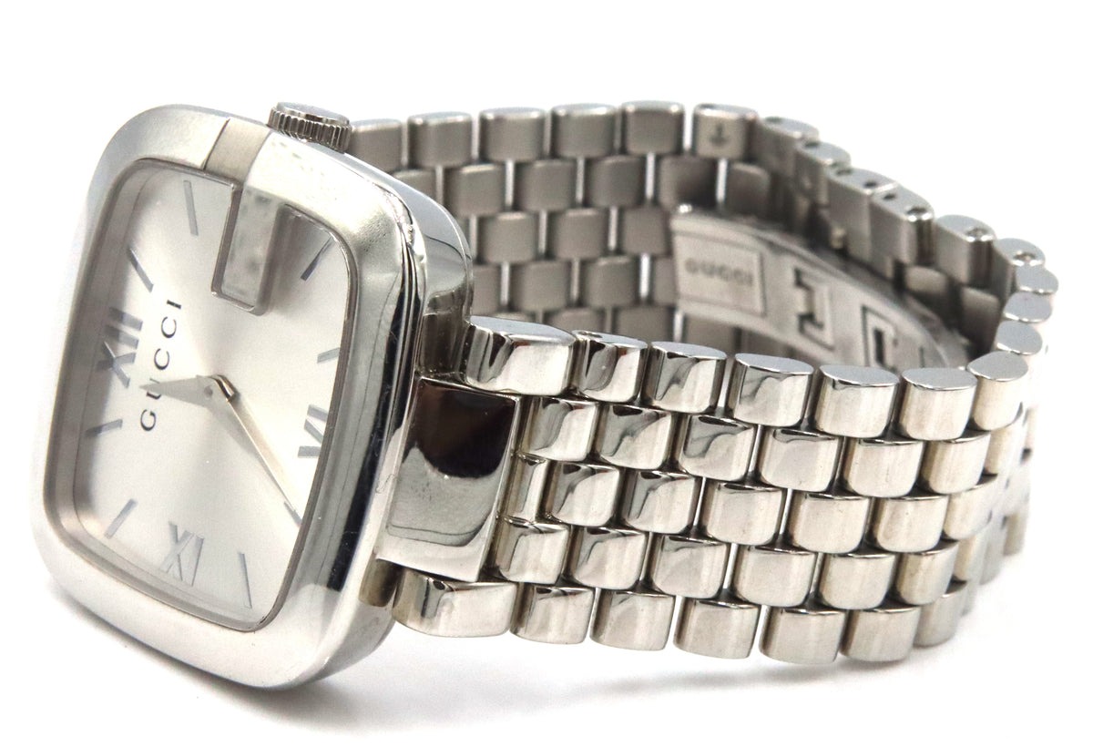 Gucci silver dial stainless steel watch