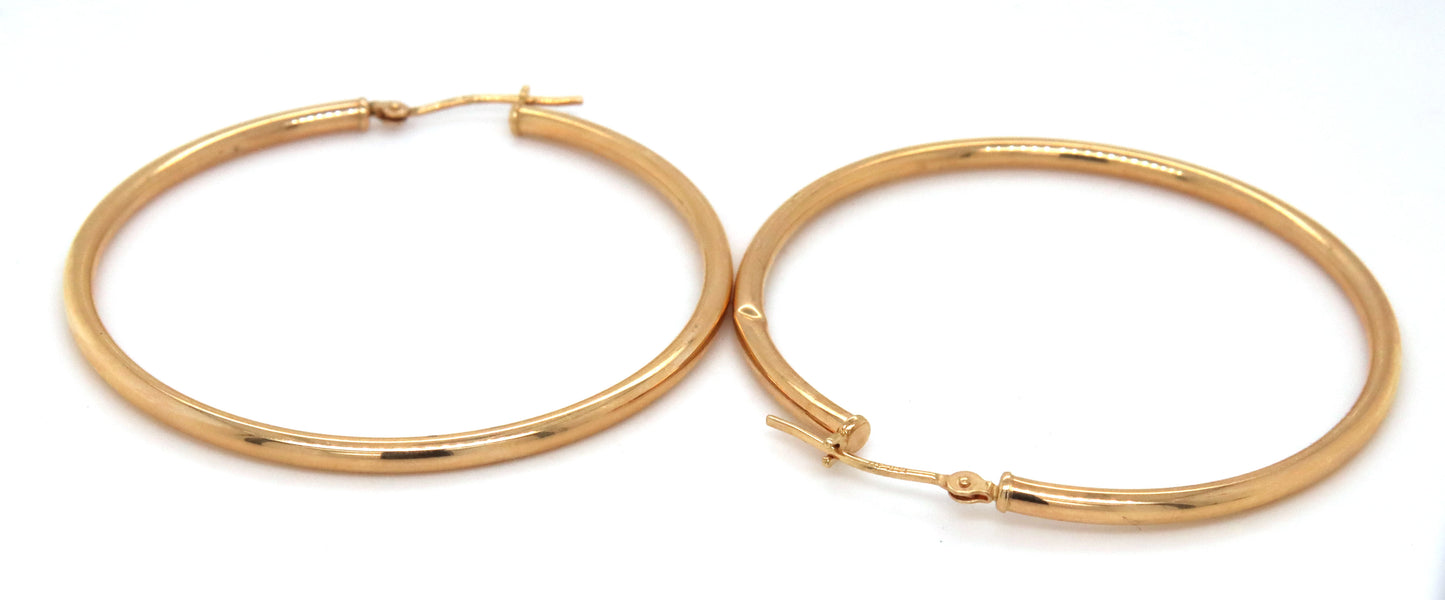 14kt Yellow gold hoop earrings