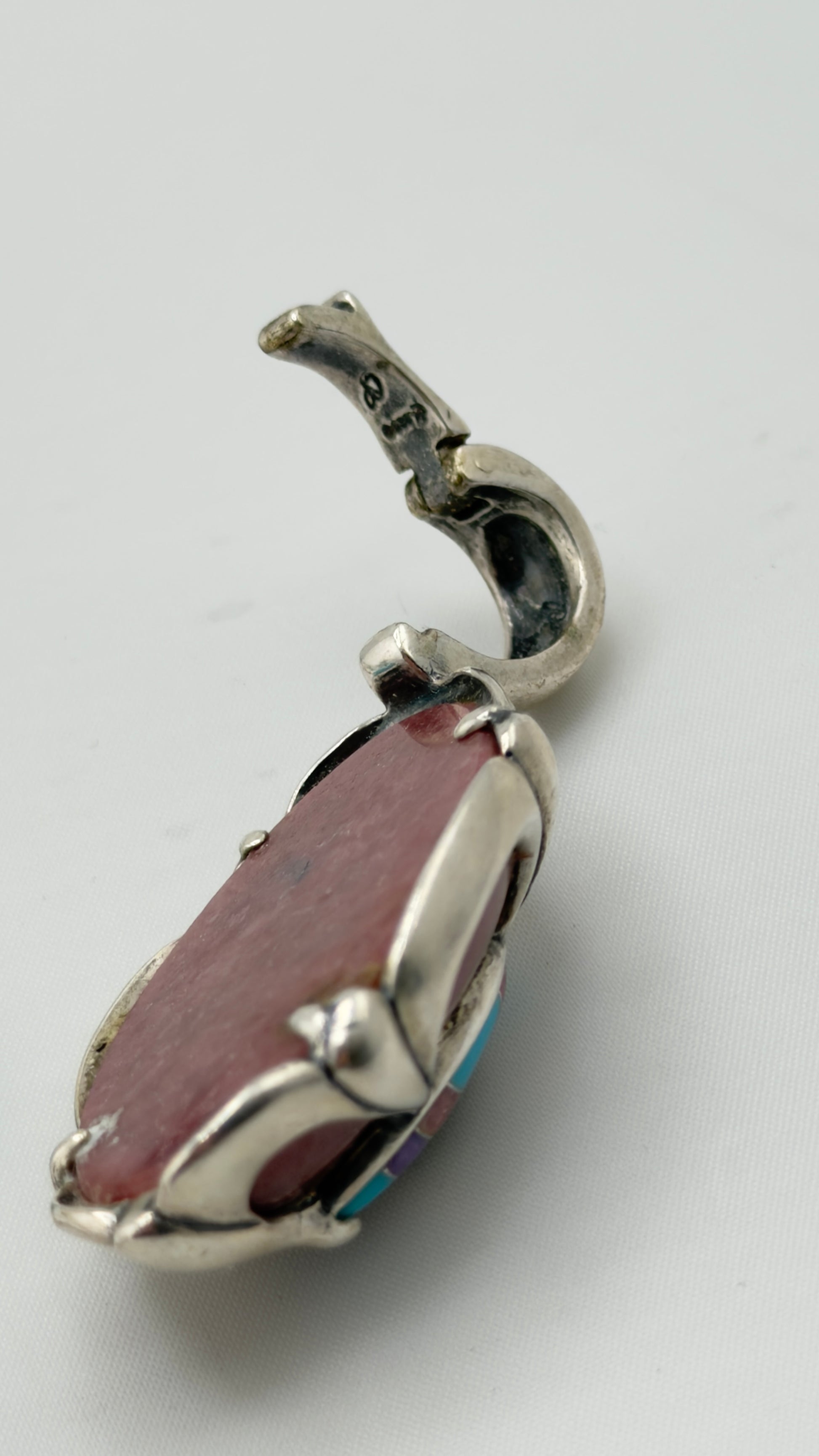 925 Vintage Sterling Silver Carolyn Pollack Inlay of turquoise inlay Carnelian, Amethyst Turquoise P