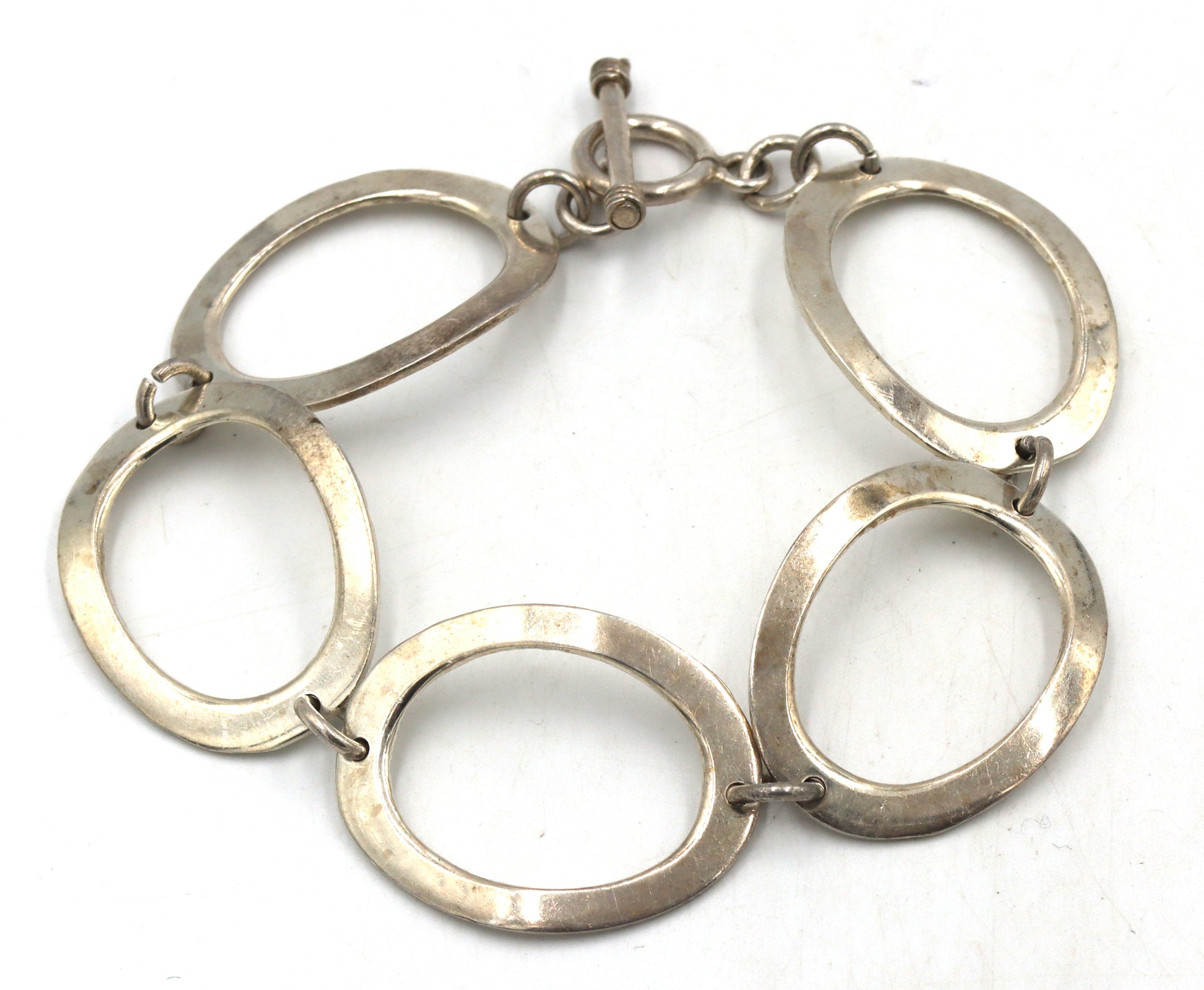 Group lot of 2 vintage 925 sterling silver bracelets