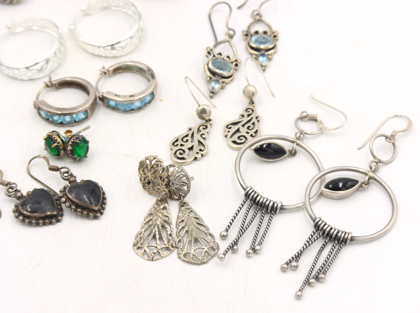 Group lot of Vintage 925 sterling silver earrings
