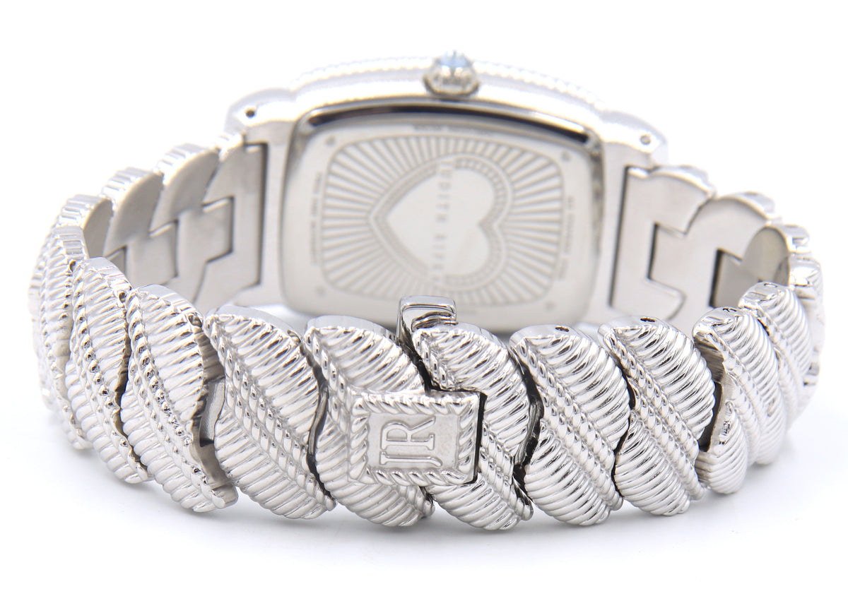 Judith Ripka Blue Mother of Pearl Rectangle Dial Watch