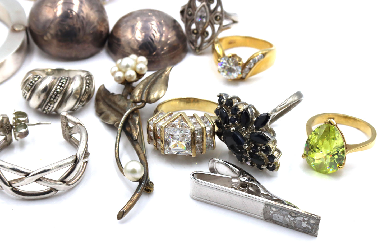 Group lot of Vintage 925 sterling silver mixed jewelry