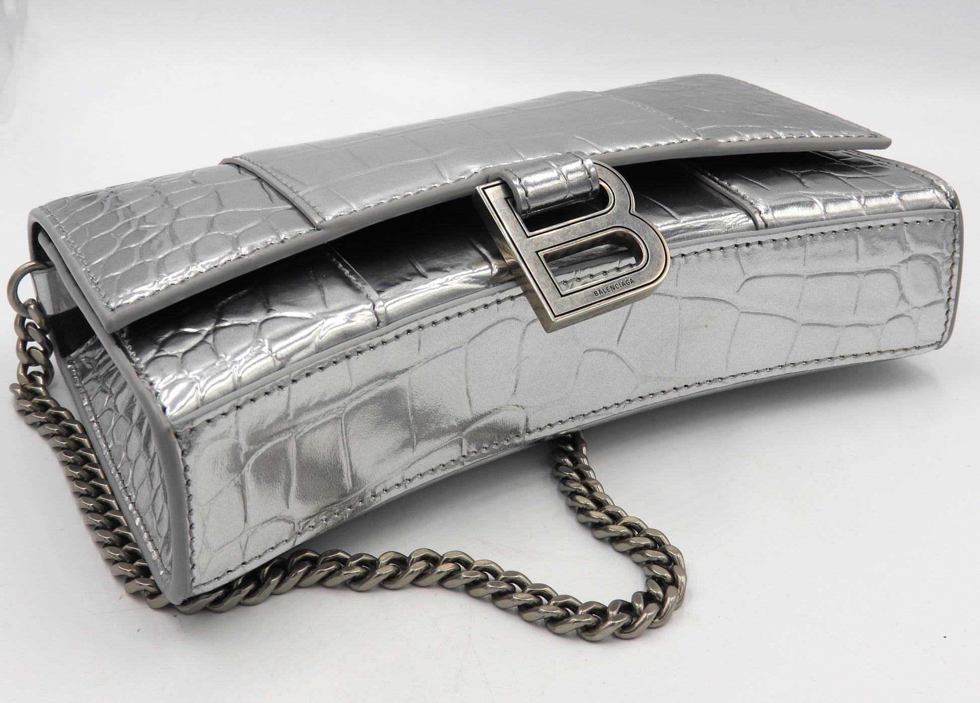 Balenciaga Hourglass Wallet on Chain Handbag