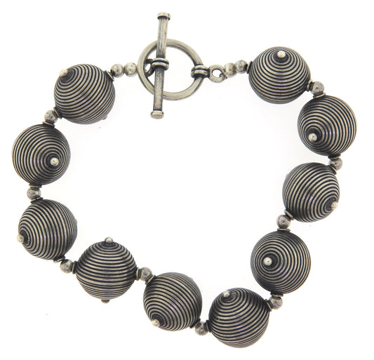 Vintage Sterling Silver Ball Bracelet