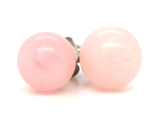 925 Sterling silver Rose quartz stud earrings