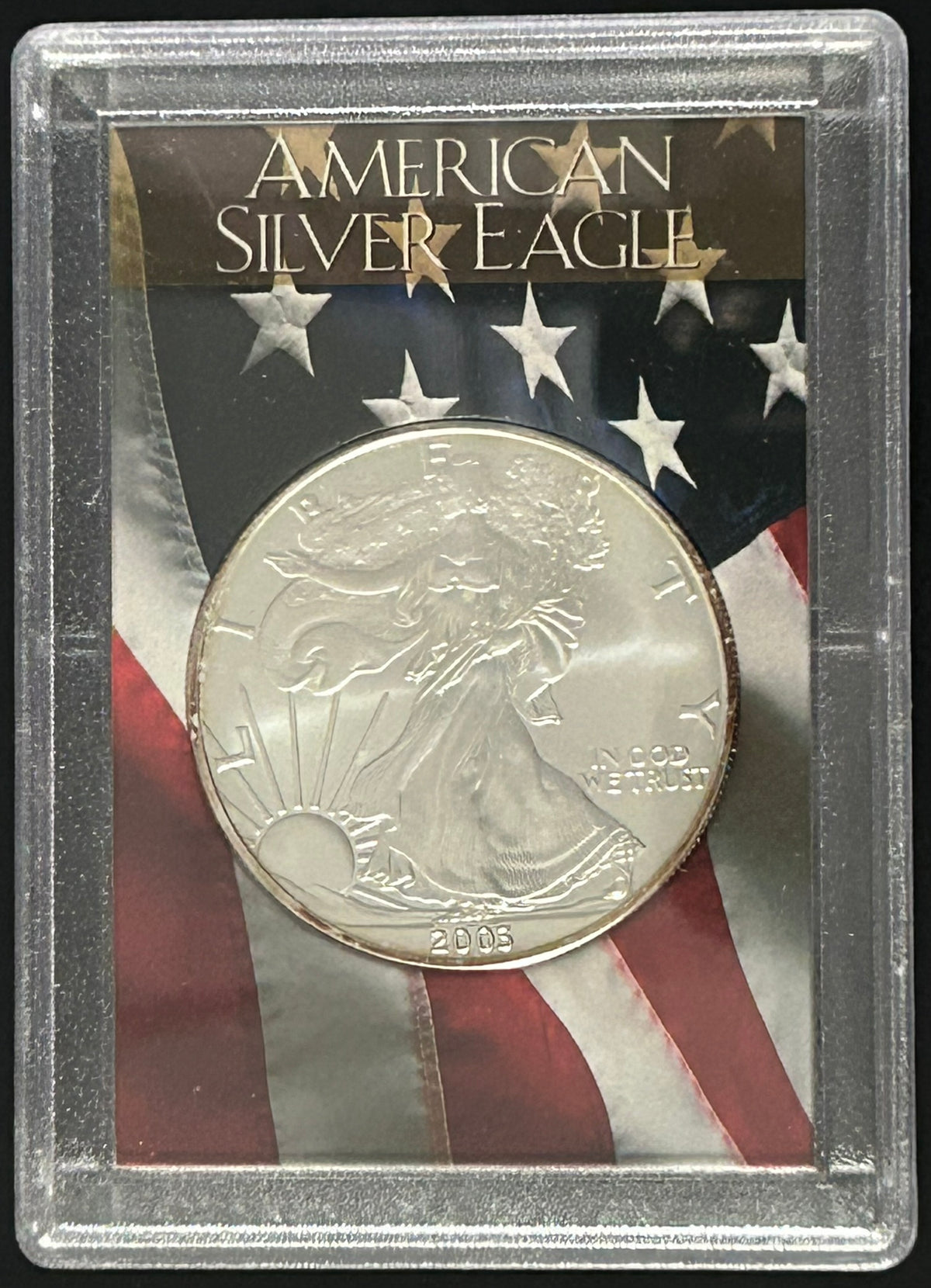 2003 American Silver Eagle 1 oz .999 Fine Silver H.E. Harris Collector Holder