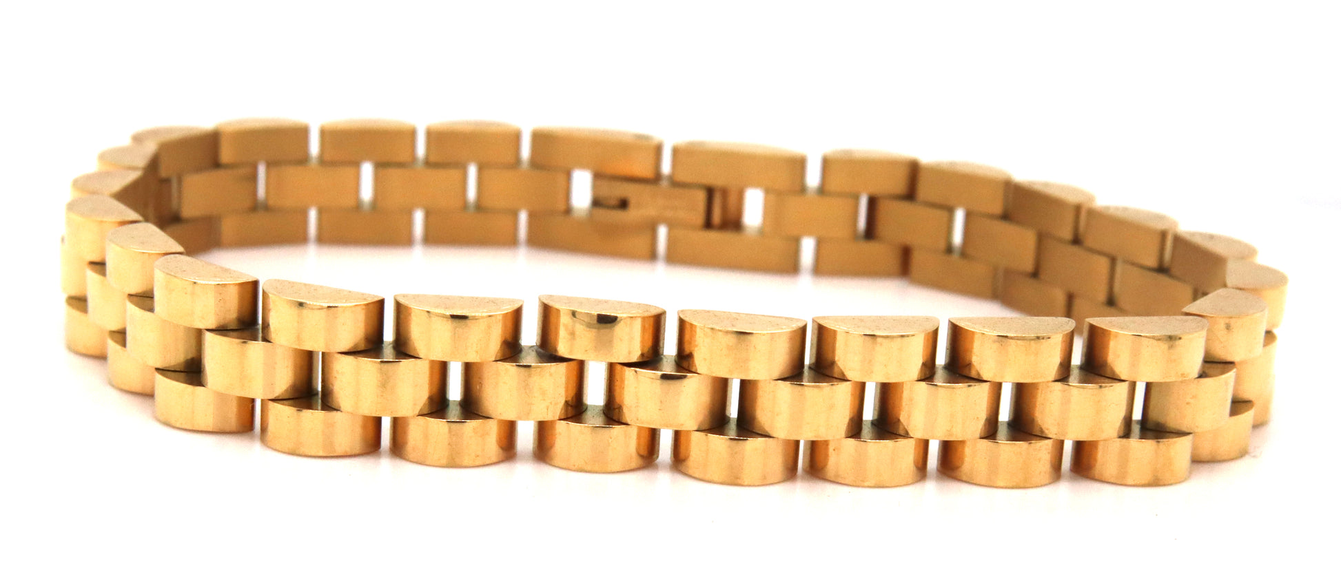Stainless steel link watch bracelet