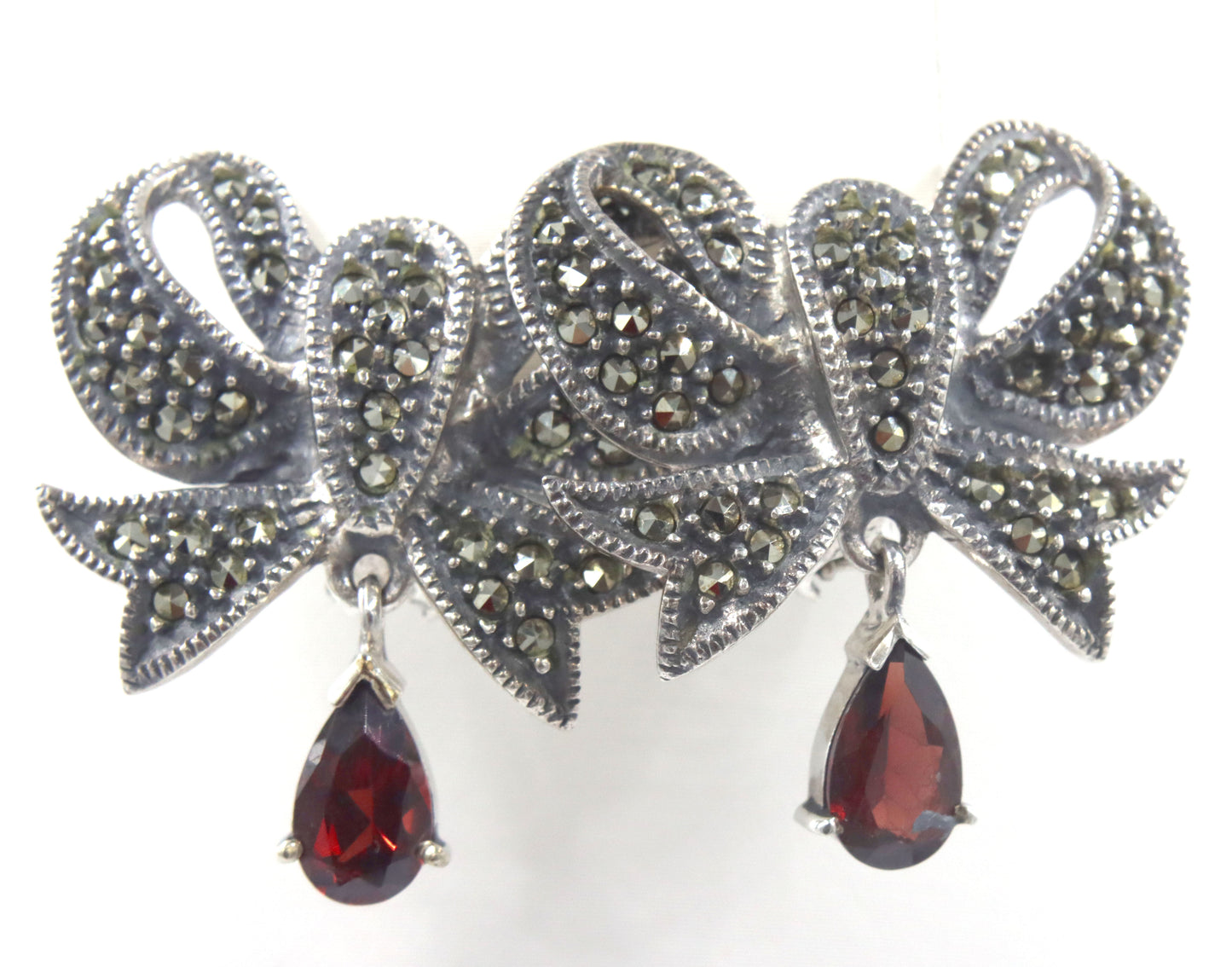 925 Sterling silver bow earrings