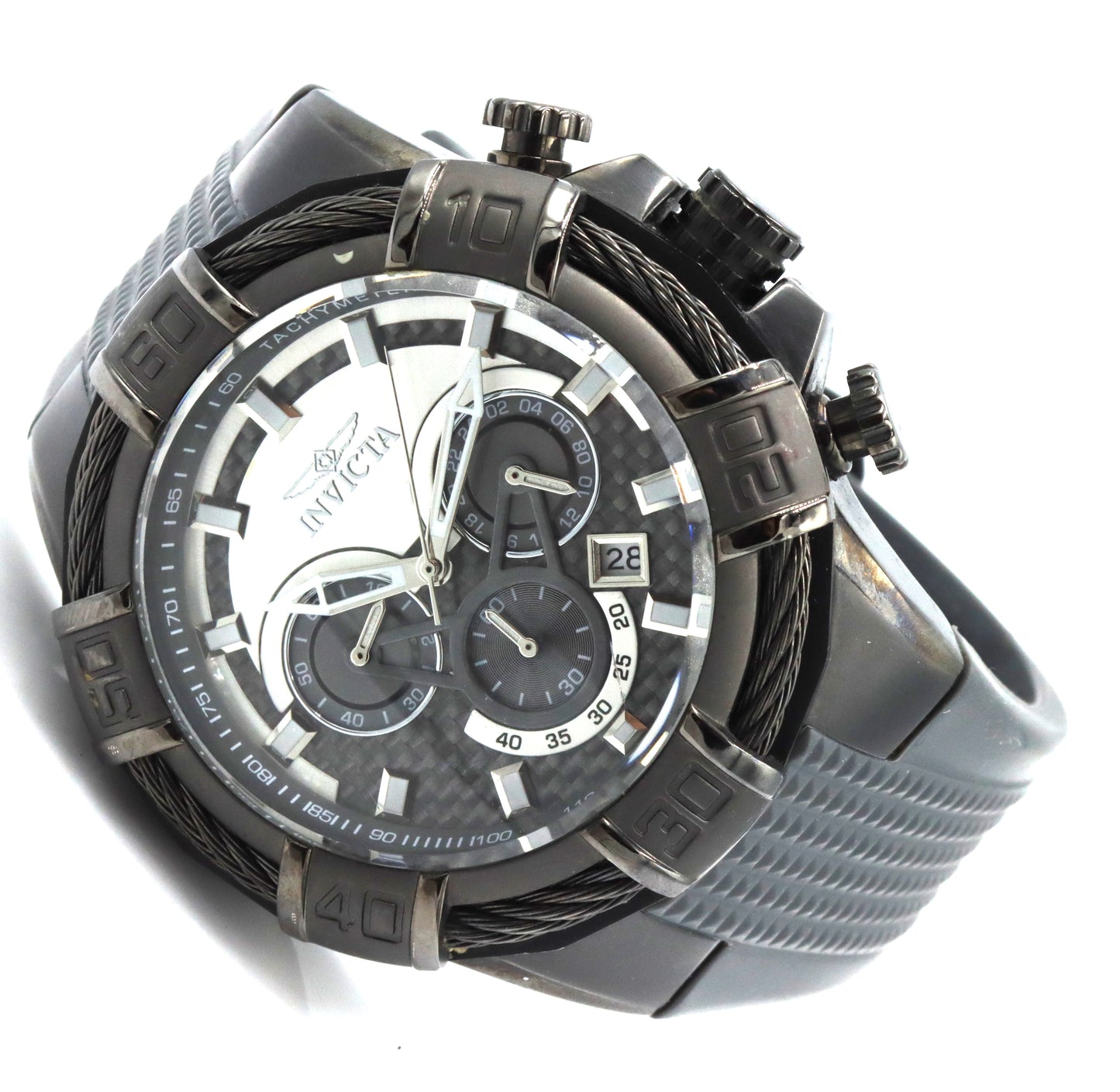 Invicta bolt chronograph grey dial men's watch