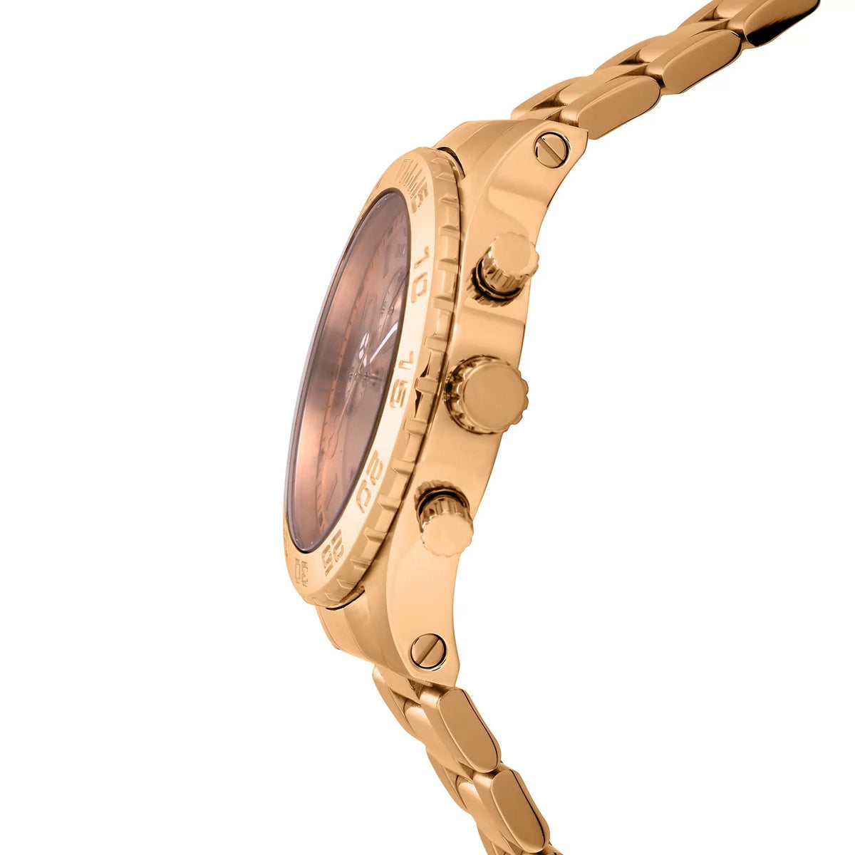 Invicta Men's Specialty  Quartz Chronograph Rose Gold Dial Watch
