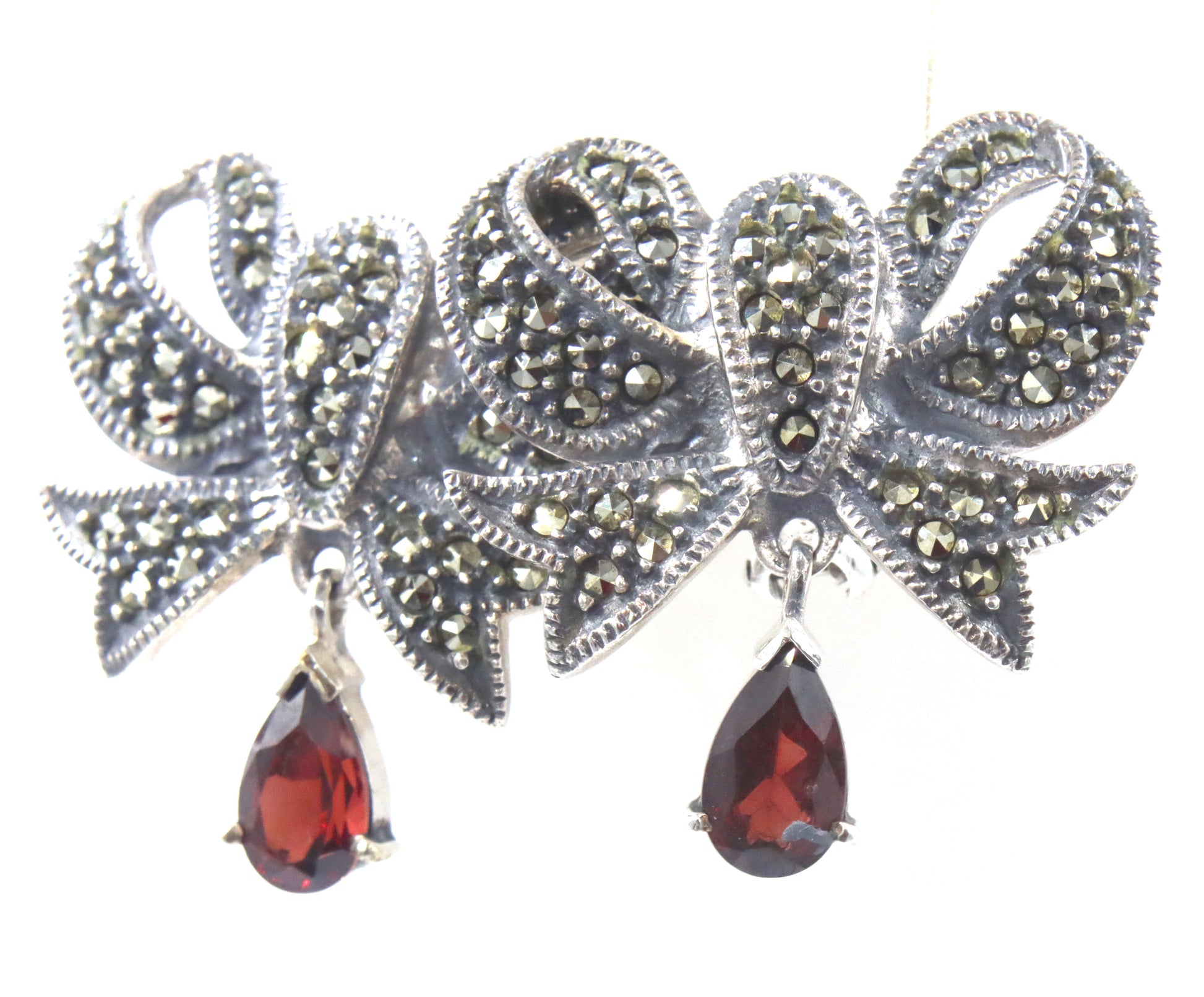 925 Sterling silver bow earrings