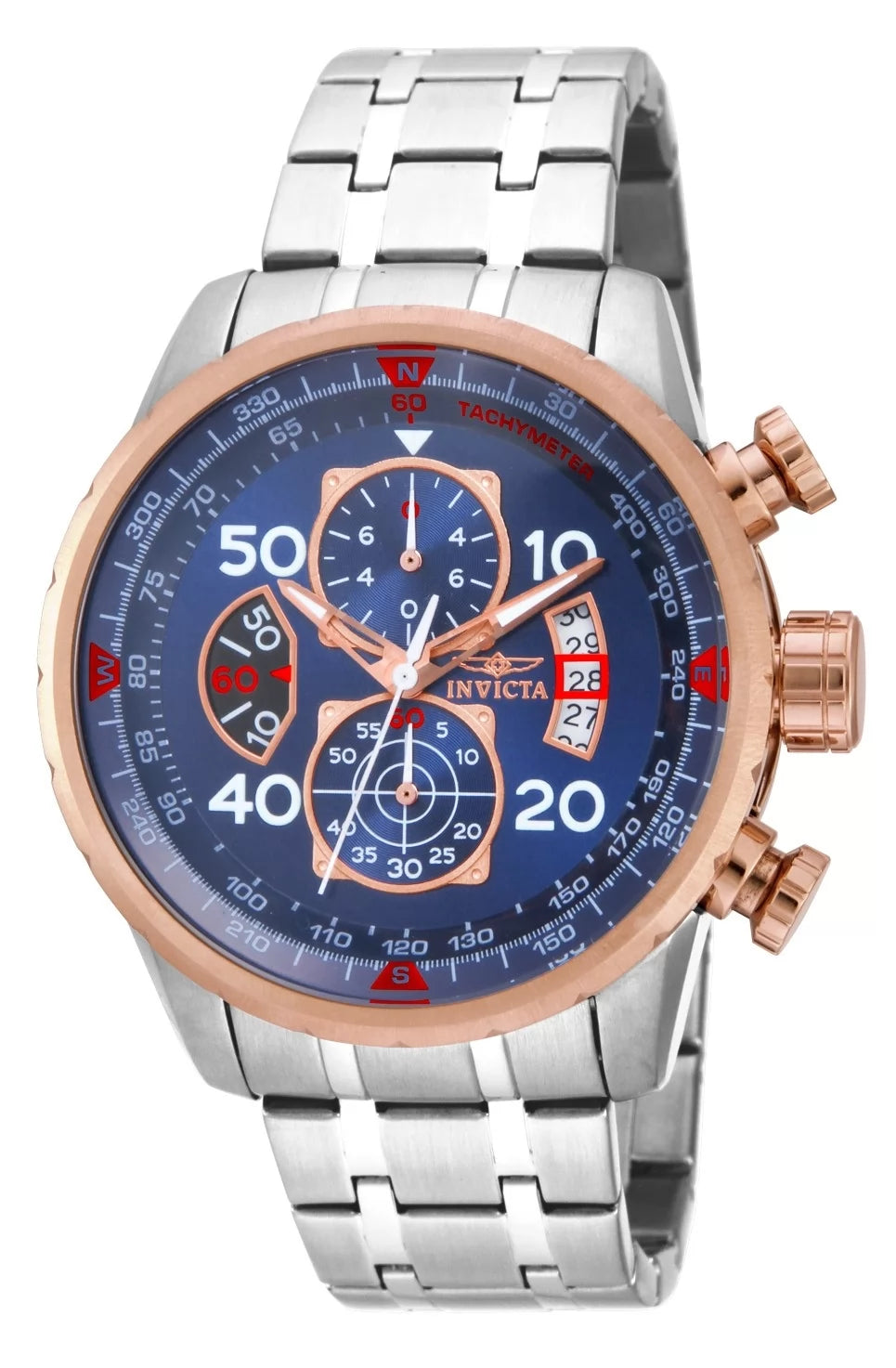 Invicta Men's Aviator  Quartz Chronograph Blue Dial Watch