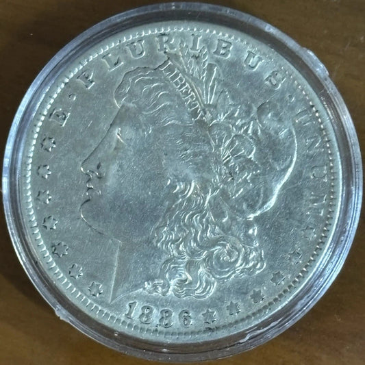 1886-O Morgan Silver Dollar Circulated 90% Silver New Orleans Mint