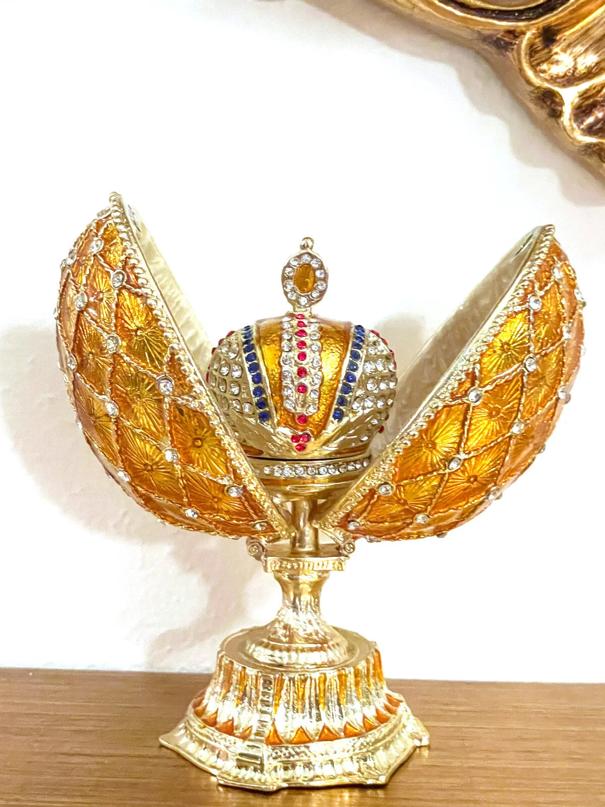 Fabergé-Style Imperial Crowned Egg Trinket
