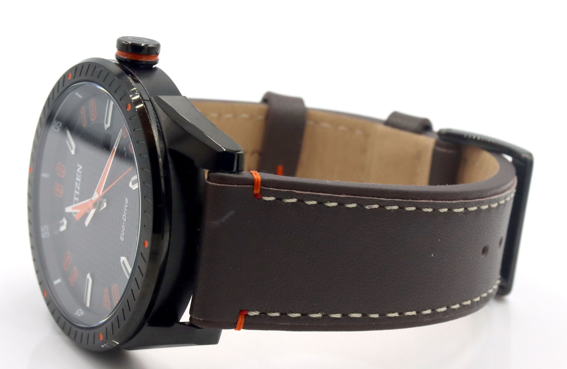 Citizen men's drive leather strap watch