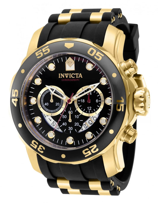 invicta Men's Pro Diver Quartz Chronograph Red, Black Dial Watch
