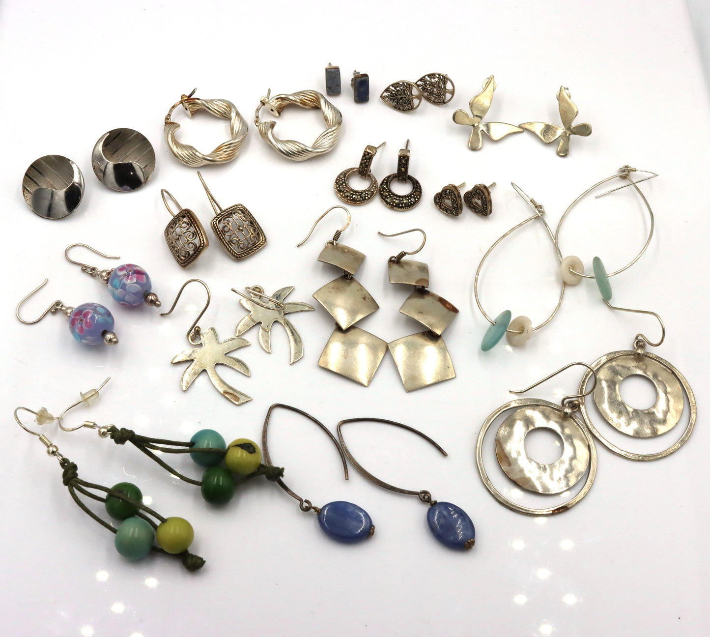 Group lot of Vintage 925 sterling silver earrings