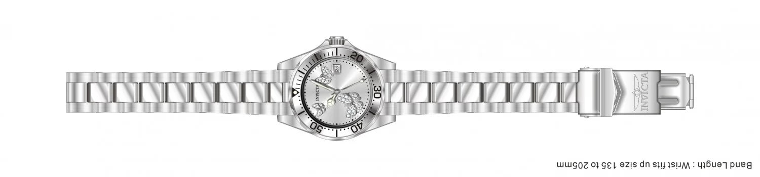 Invicta Men's Angel Quartz 3 Hand Metallic White Dial Watch
