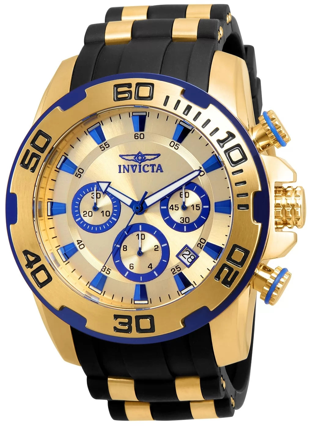 Invicta Men's Pro Diver Quartz Chronograph Gold Dial Watch