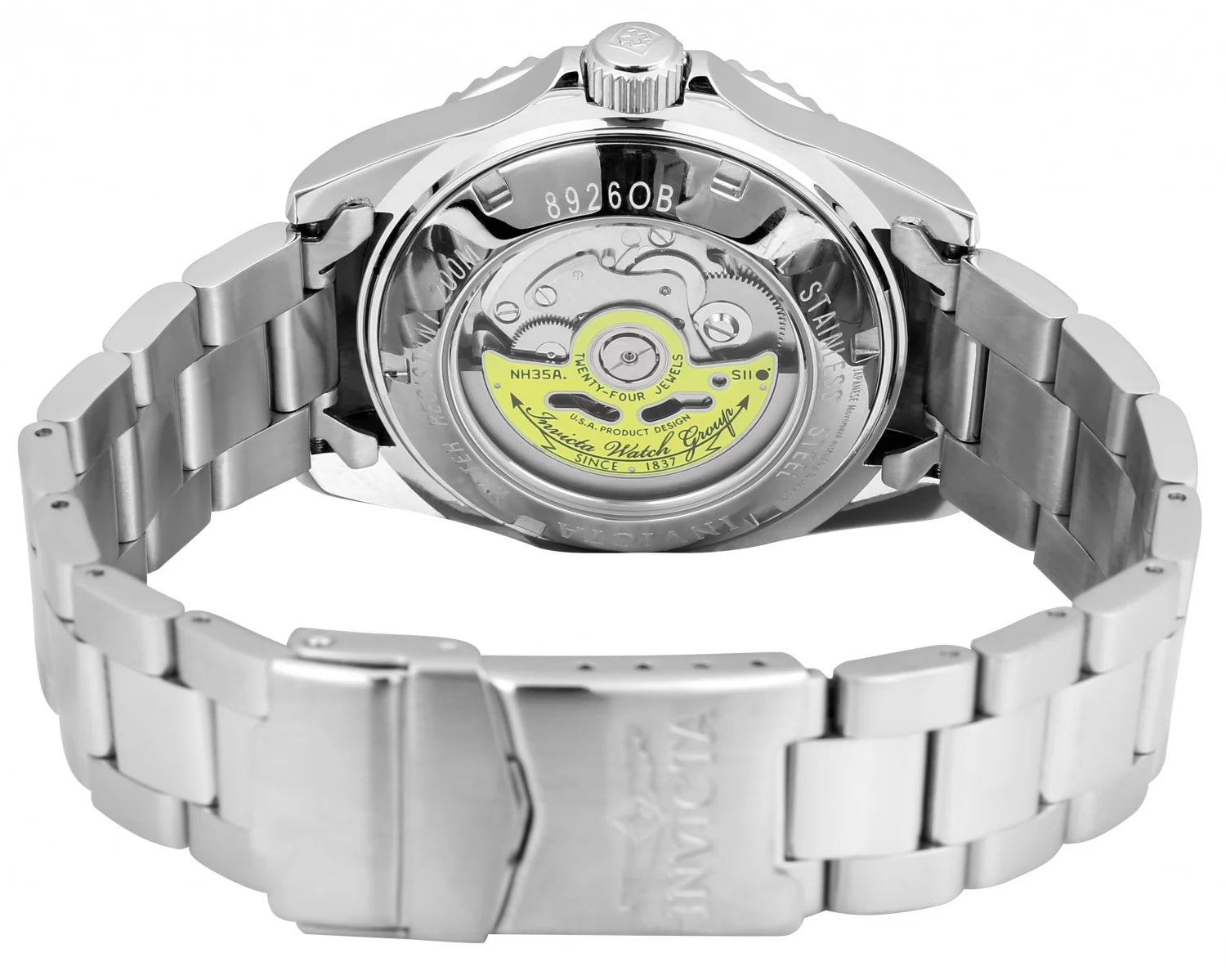 Invicta Men's Pro Diver Automatic 3 Hand Black Dial Watch