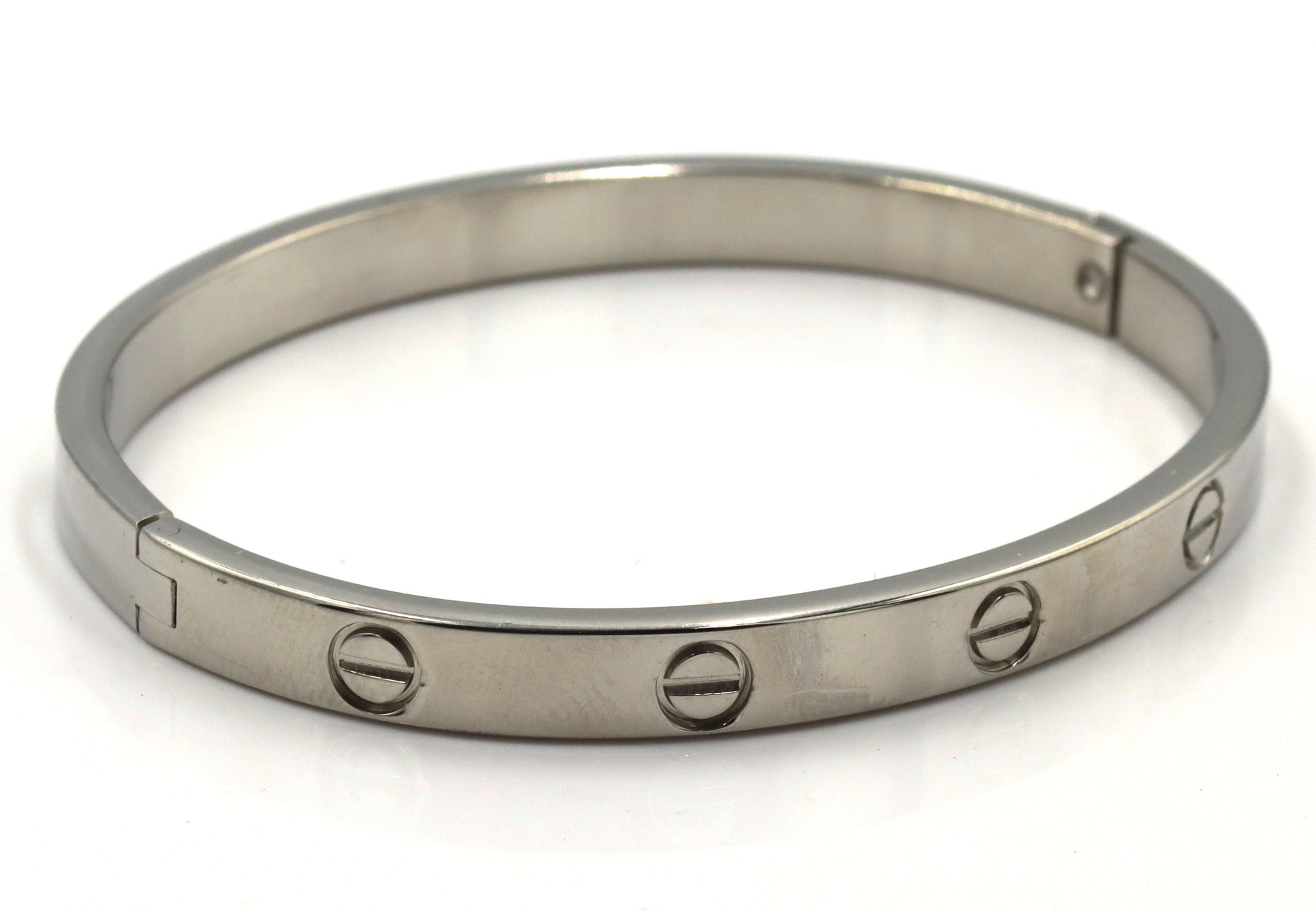 Stainless steel love bangle bracelet