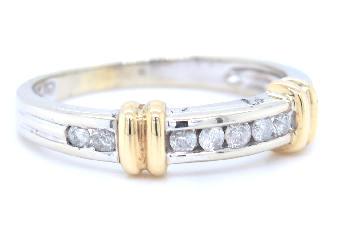 10kt 2 tone diamond band