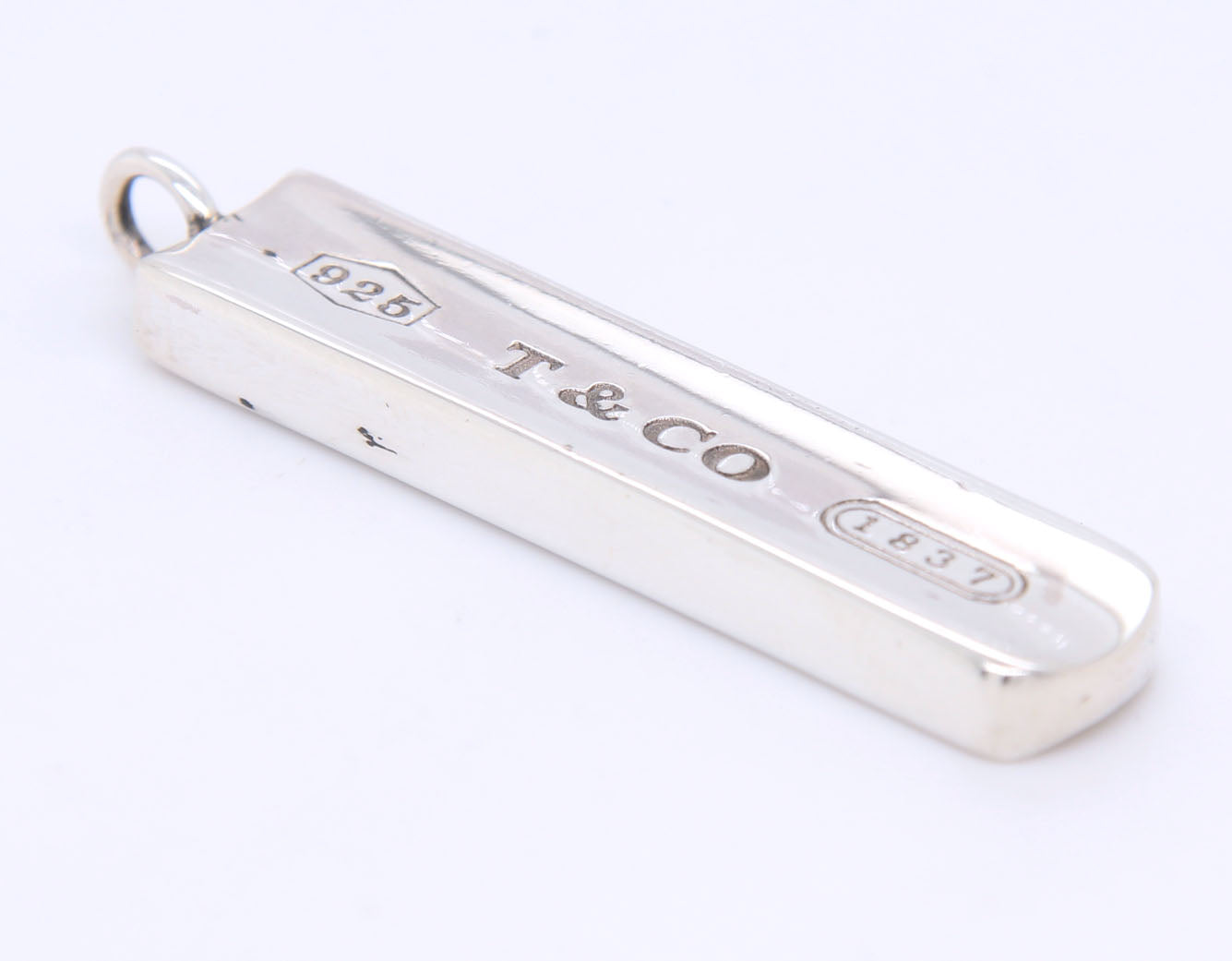 Tiffany & Co 1837 Bar Pendant in 925 Sterling Silver