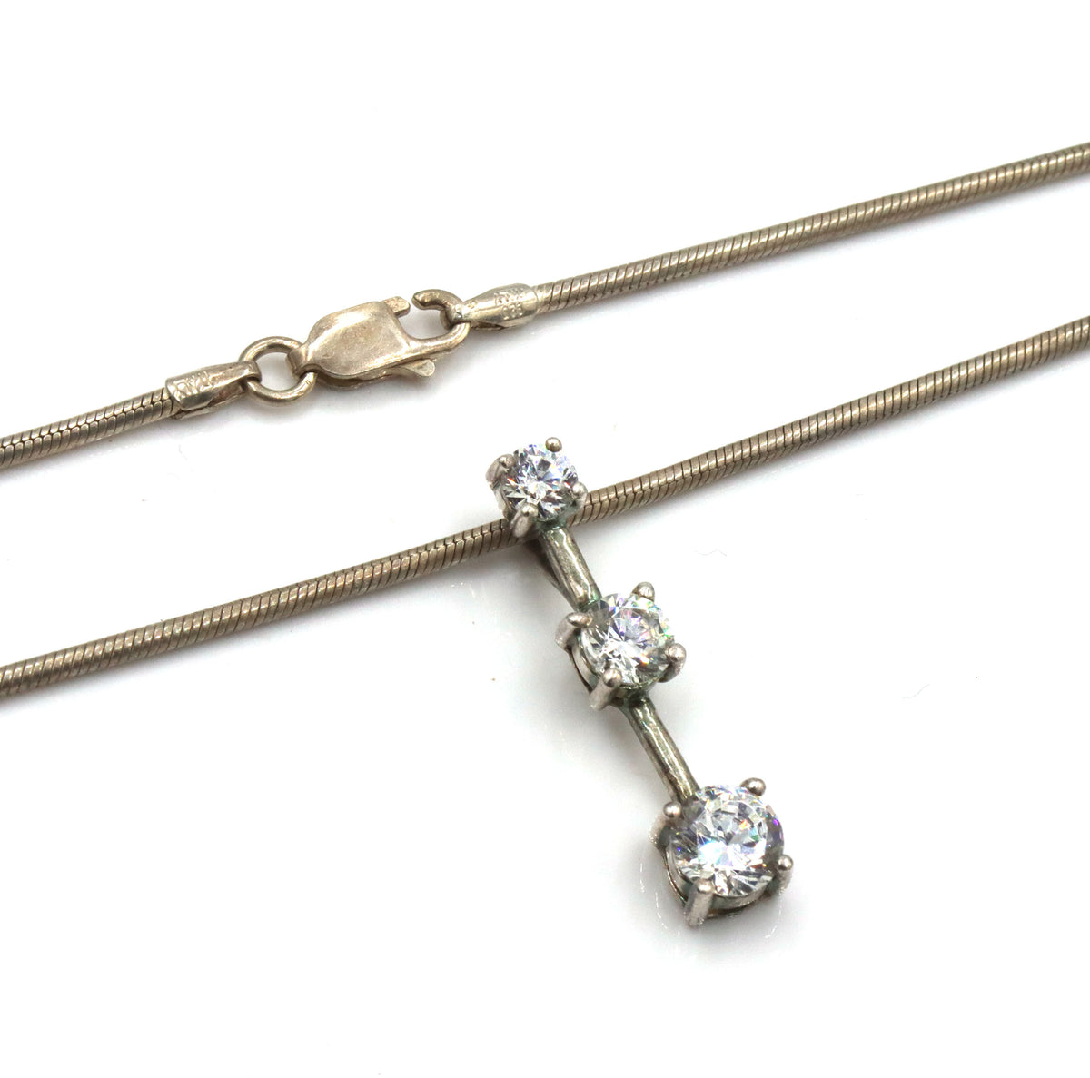 Group lot of 3 Vintage 925 sterling silver necklaces