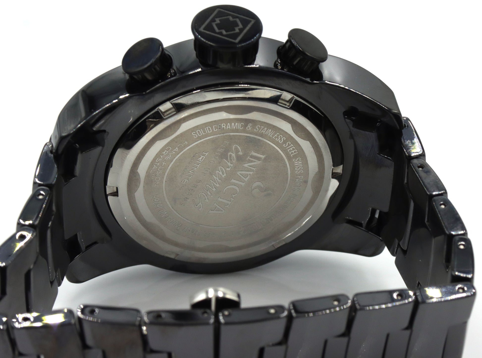 Men's Invicta chronograph yellow dial watch