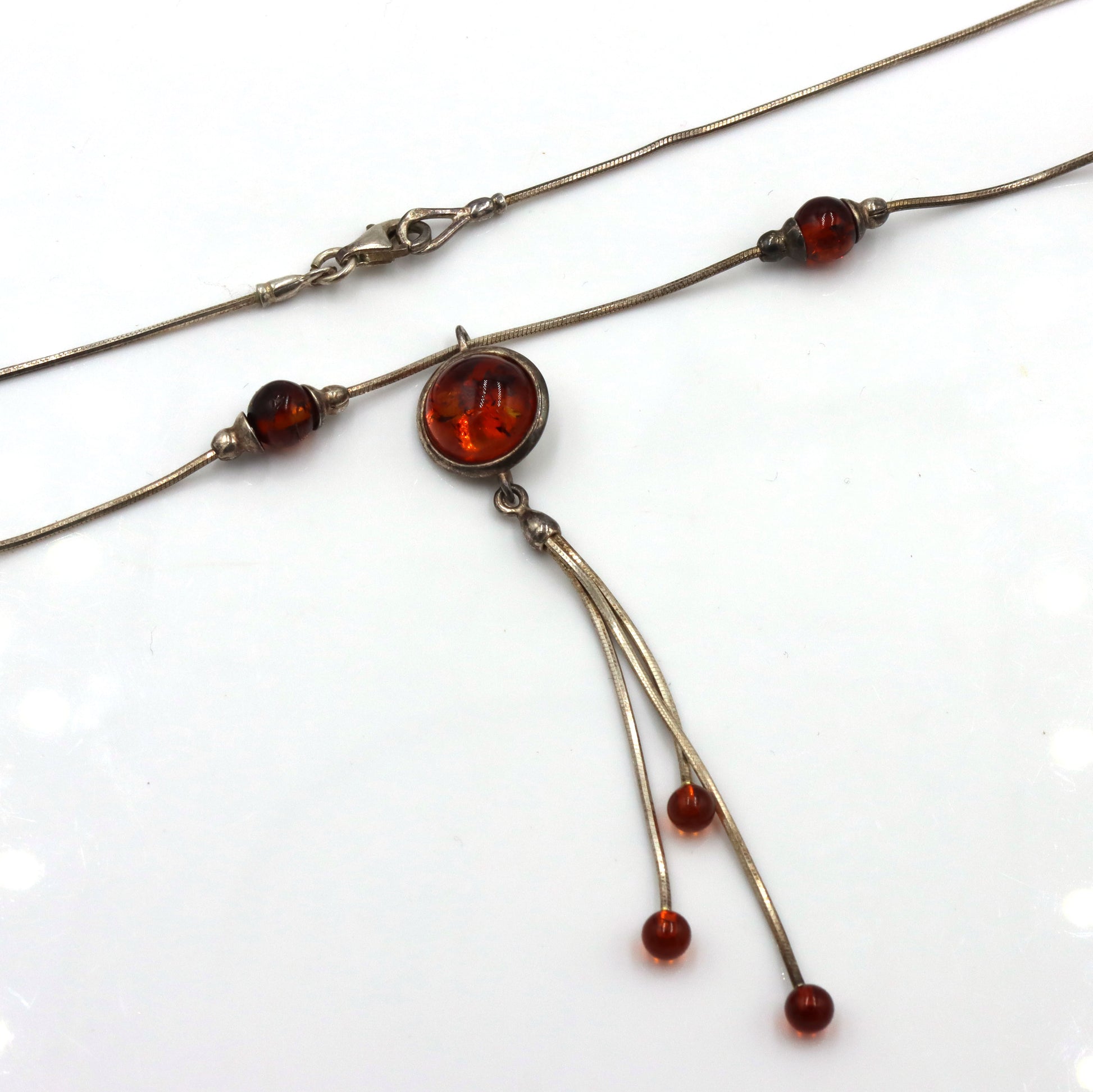 Group lot of 5 Vintage 925 sterling silver necklaces