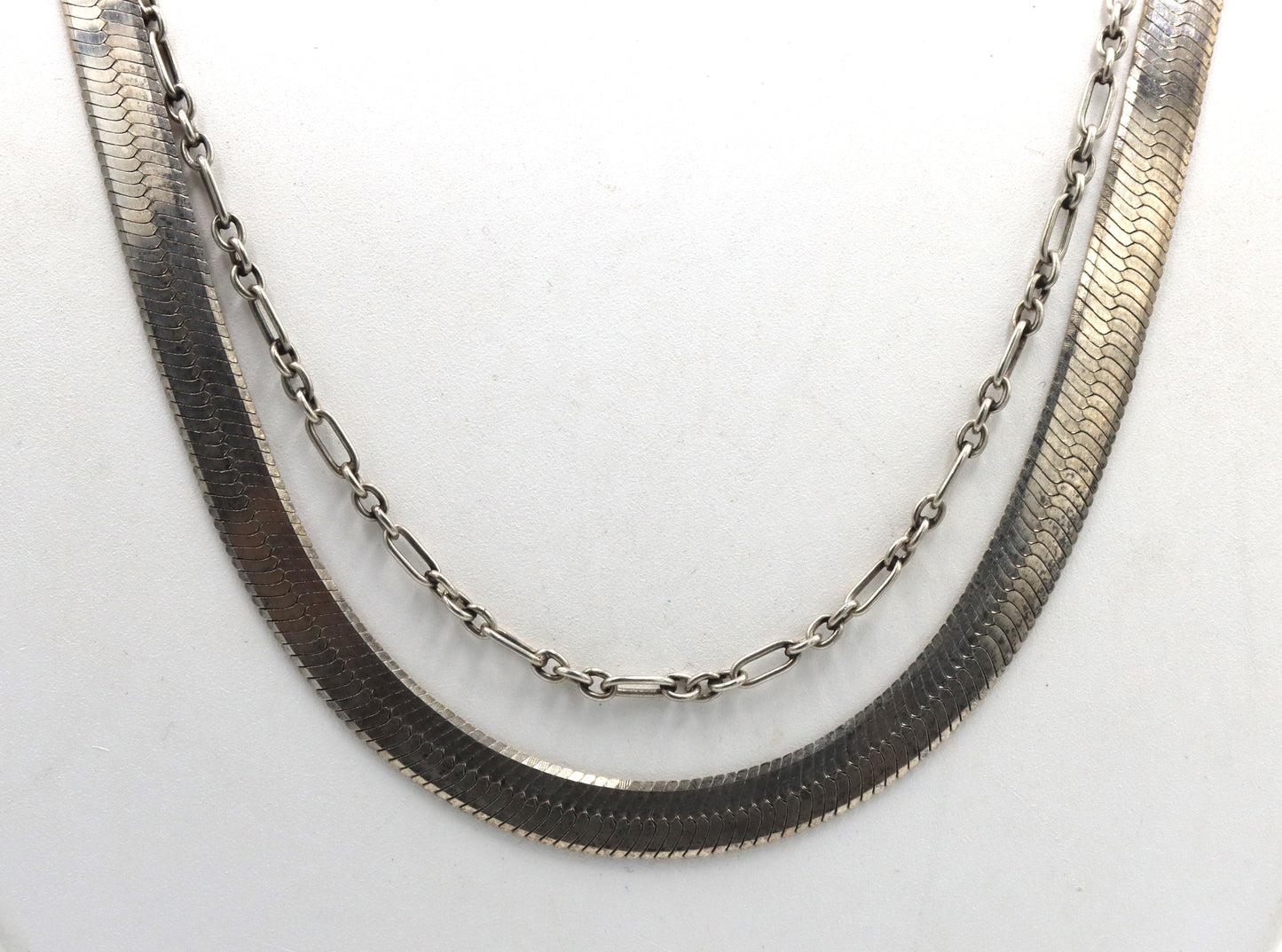 Vintage 925 sterling silver lot of 2 necklaces