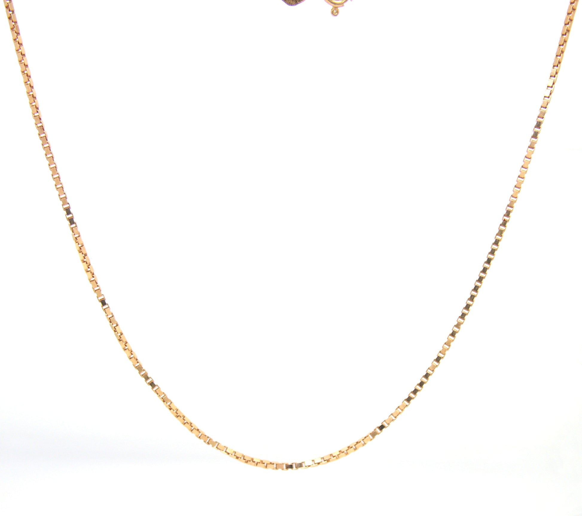 14kt Yellow gold box chain necklace