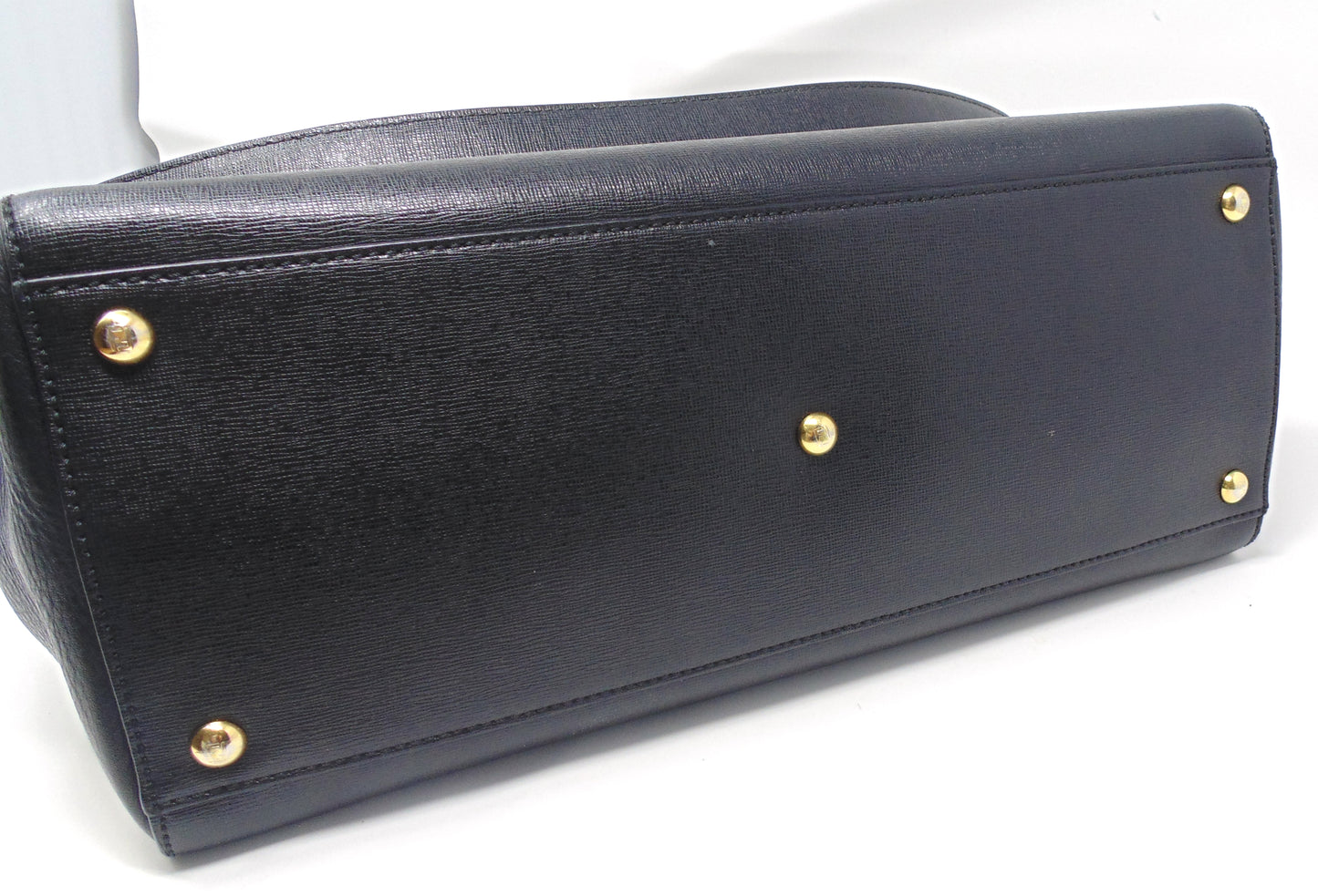 Fendi Tote Black Patent Leather Satchel