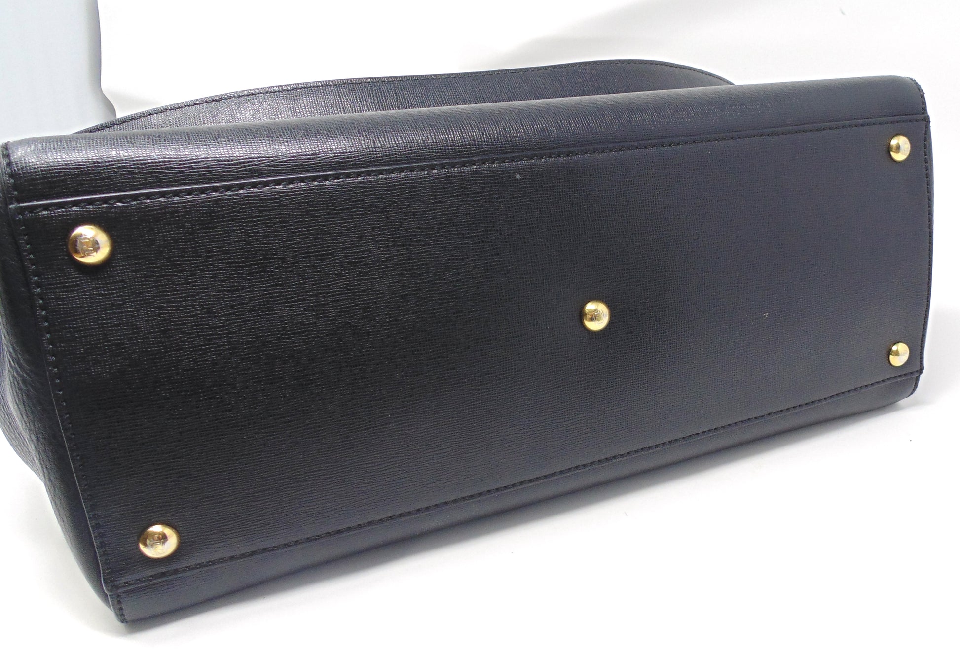 Fendi Tote Black Patent Leather Satchel