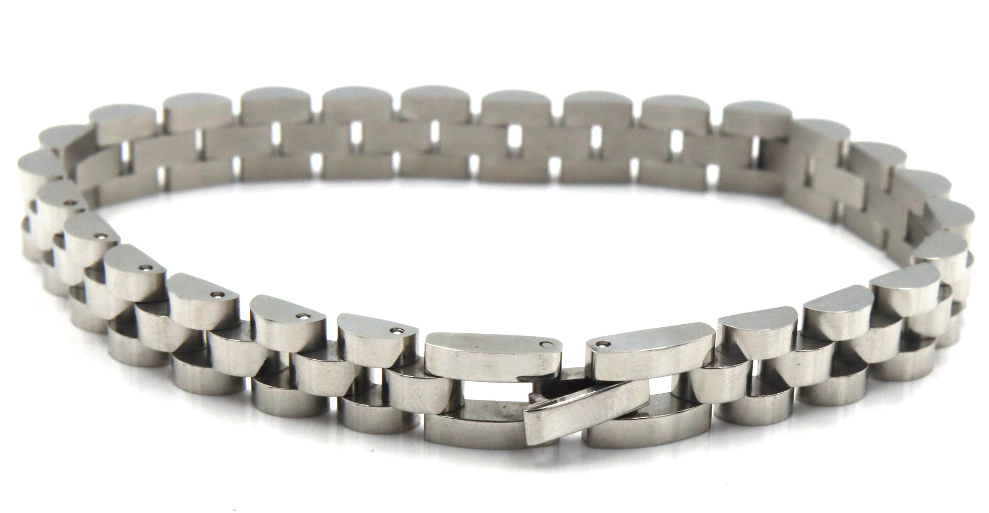 Stainless steel watch link bracelet
