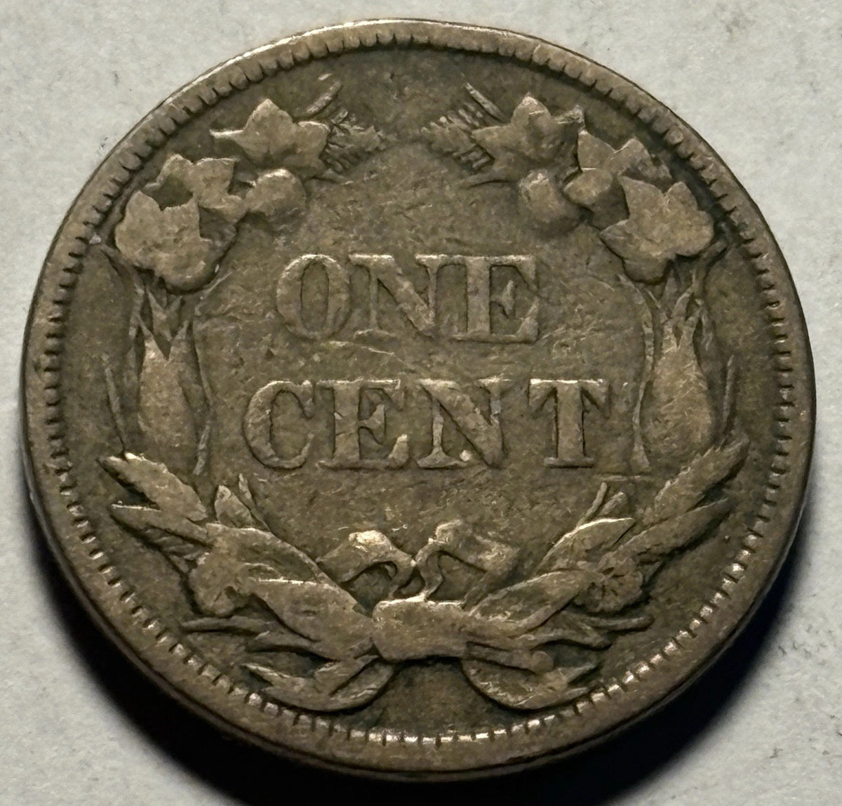 1858 Flying Eagle Cent Large Letters Circulated Example