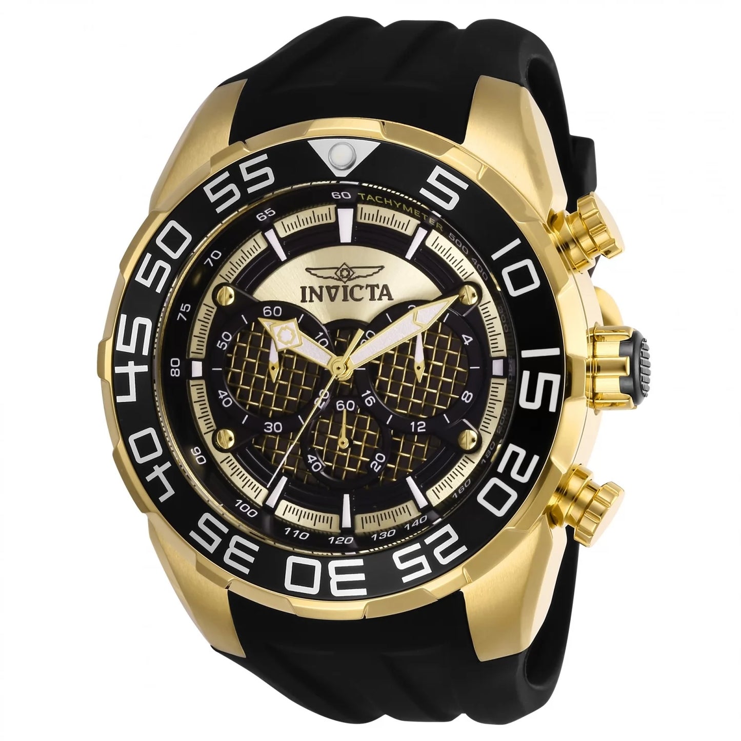 Invicta Men's Speedway Quartz Multifunction Black, Gold Dial Watch