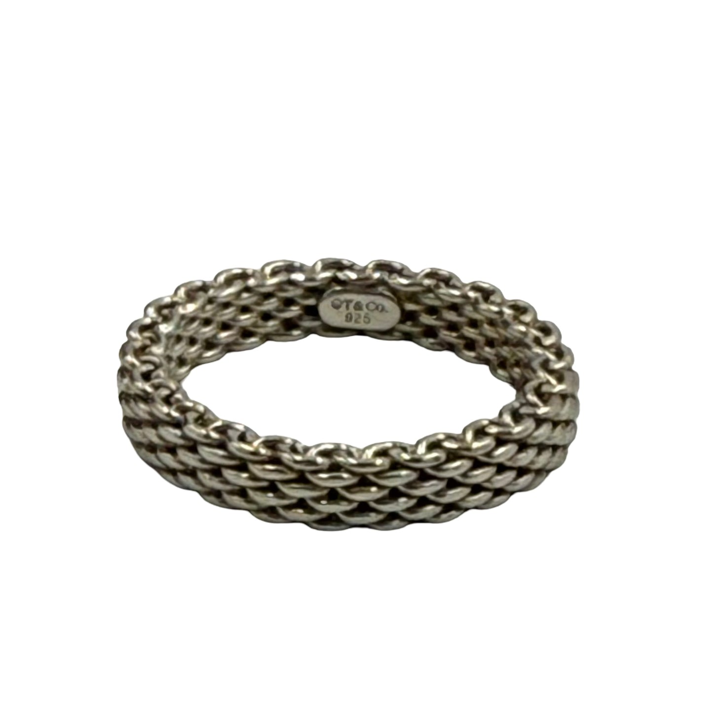 925 Sterling silver Tiffany & Co Somerset Narrow mesh band
