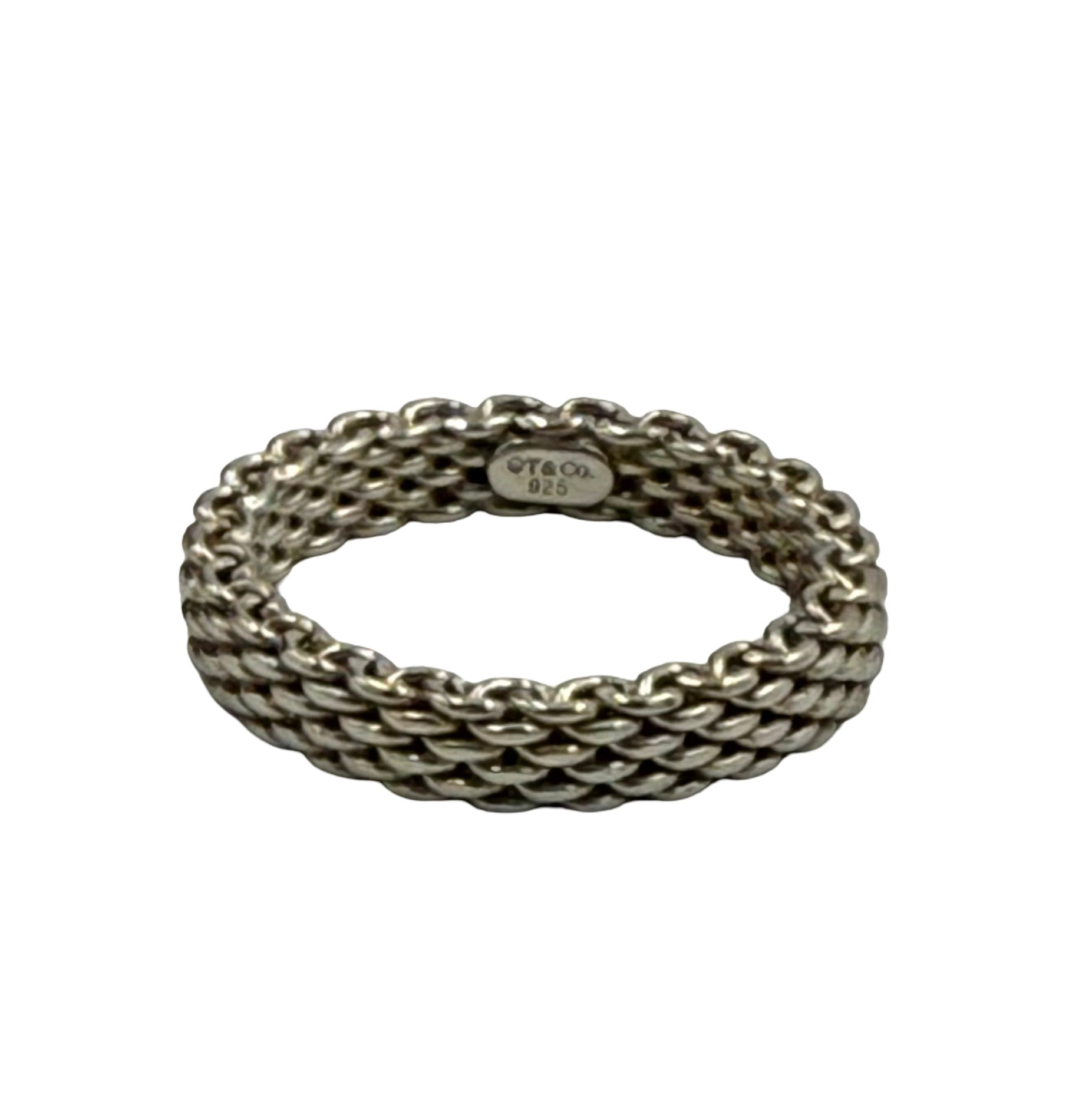 925 Sterling silver Tiffany & Co Somerset Narrow mesh band