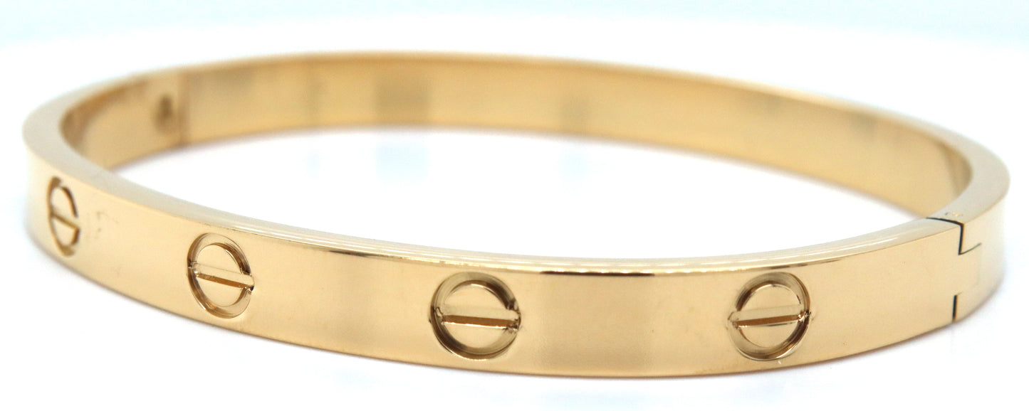 Gold plated bangle bracelet