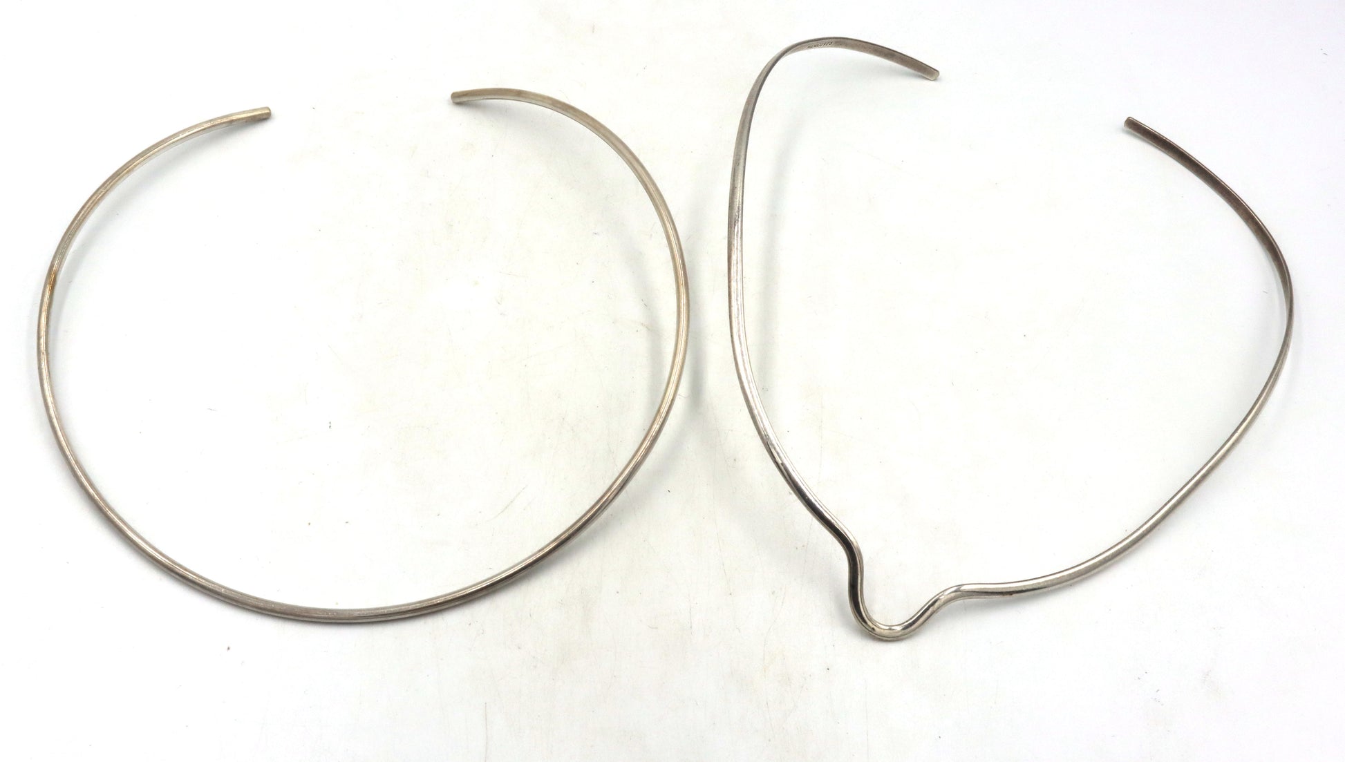 Group of vintage 925 sterling silver cuff collars