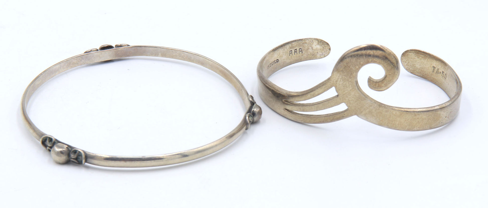 Big Group Lot of Vintage 925 Sterling Silver Cuff Bangles