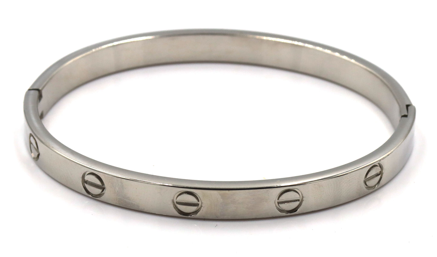 Stainless steel love bangle bracelet