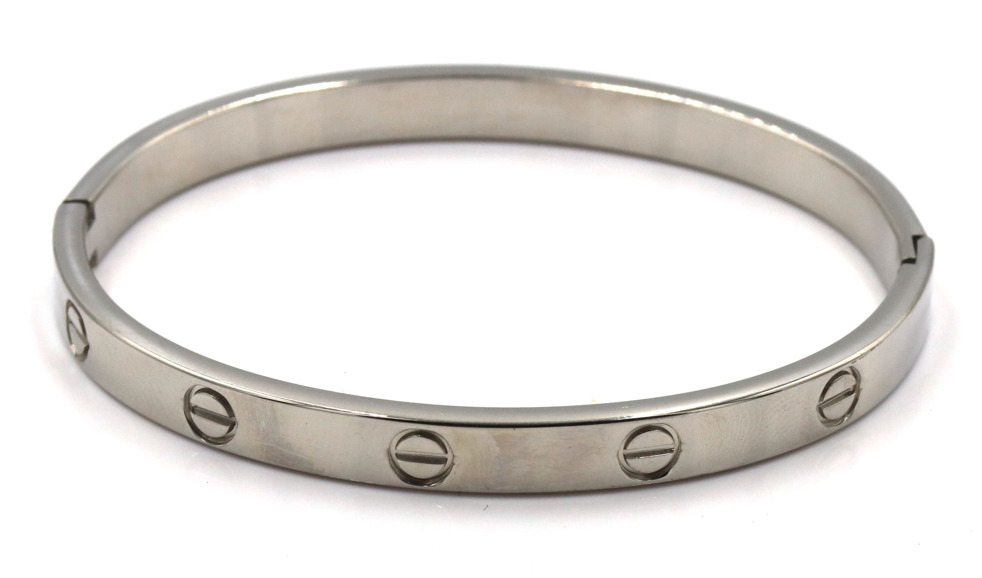 Stainless steel love bangle bracelet