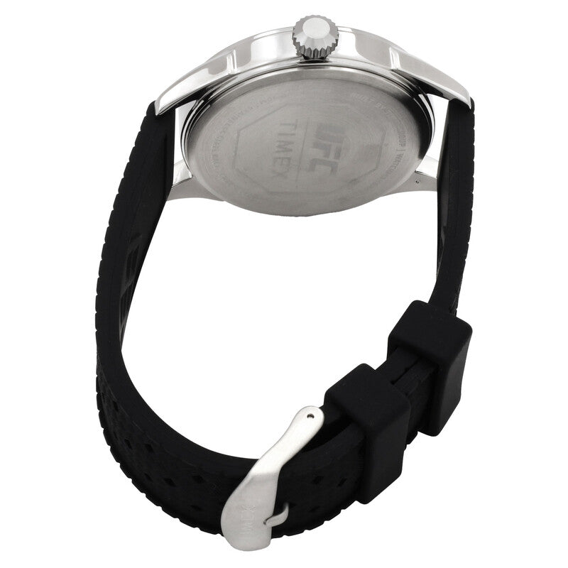 Timex UFC Street Mens Black Dial Black Silicone Strap Quartz Casual Watch